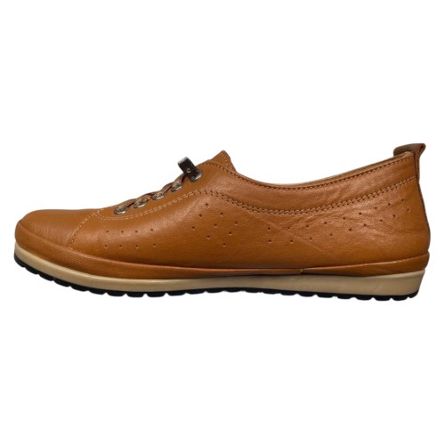 Мокасини жіночі шкіряні KEMER 777 08 світло коричневі рижі