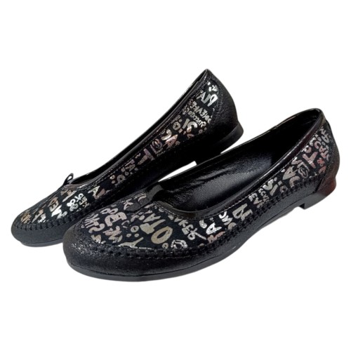 Балетки женские кожаные MADAM 5012 32 черные