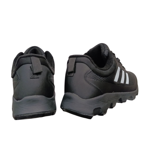 Кроссовки мужские кожаные ADIDAS A9114-5 termo черные+белые