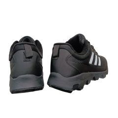 Кроссовки мужские кожаные ADIDAS A9114-5 termo черные+белые 