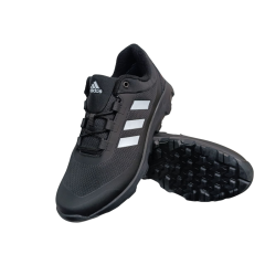 Кроссовки мужские кожаные ADIDAS A9114-5 termo черные+белые 