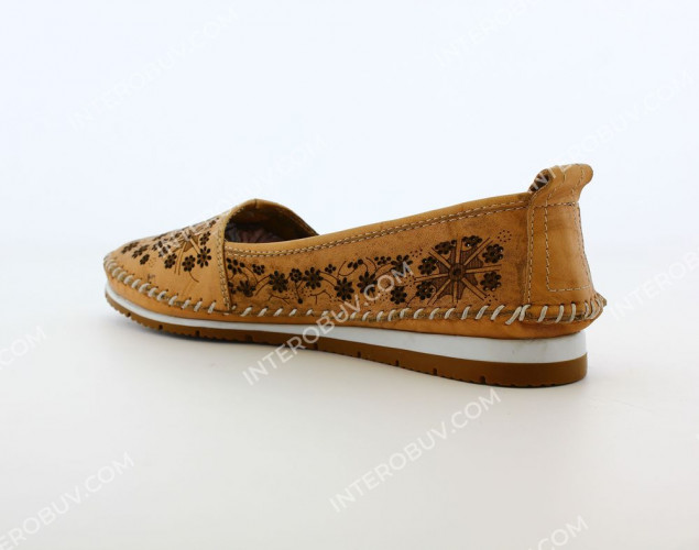 Балетки Жіночі шкіряні RIKEL 059 pudra