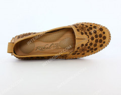 Балетки Женские кожаные RIKEL 059 pudra