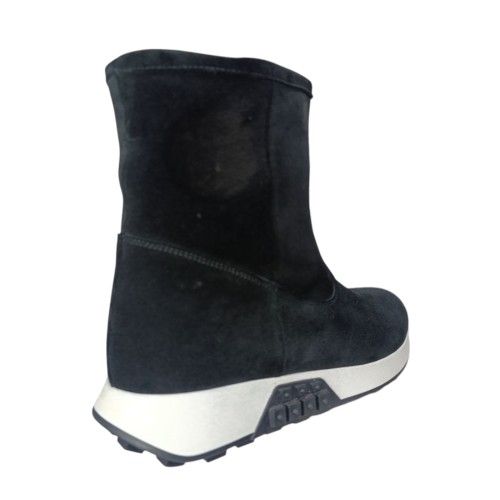 Чоботи жіночі замшеві DITAS 317 Z  чорний хутро