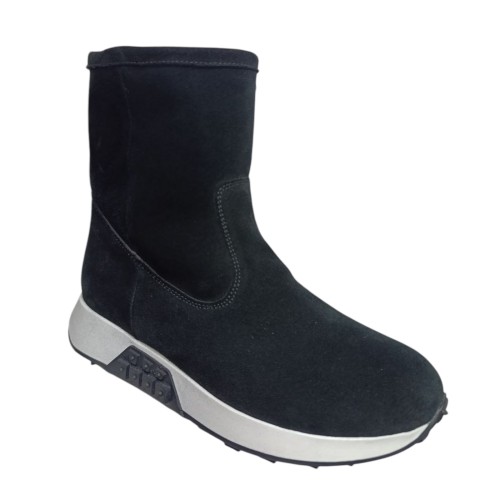 Чоботи жіночі замшеві DITAS 317 Z  чорний хутро