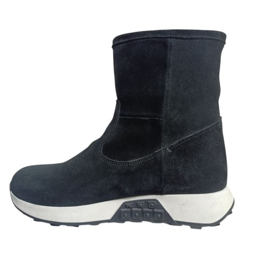 Чоботи жіночі замшеві DITAS 317 Z  чорний хутро