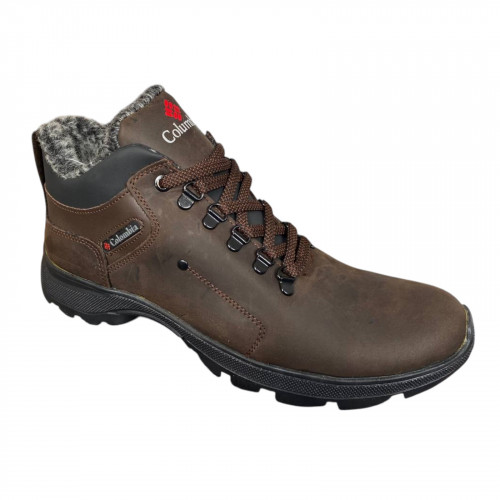 Ботинки мужские кожаные LORD БК 101 коричневый мех