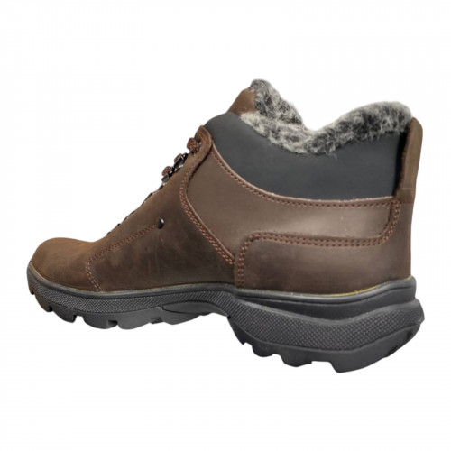 Ботинки мужские кожаные LORD БК 101 коричневый мех