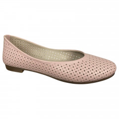 Балетки женские кожаные PRELLESTA 411 06 пудровые