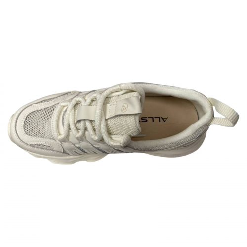 Кроссовки женские кожаные ALLSY 196719 бело-бежевые