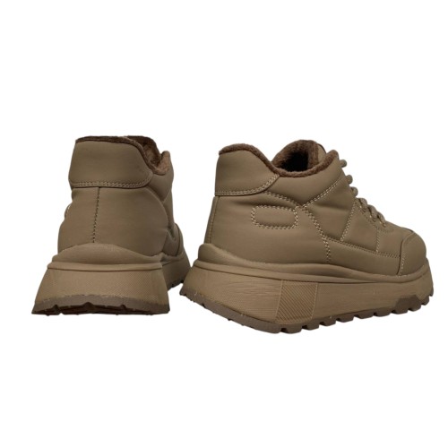 Ботинки женские кожаные ALLSY 202165 хаки байка