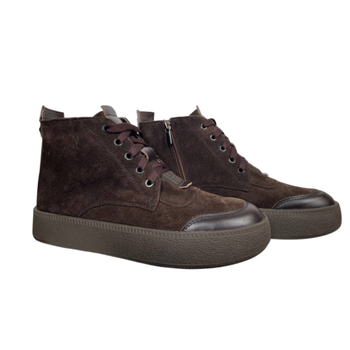 Черевики жіночі замшеві BLESSO 24 17 25 шоколад байка