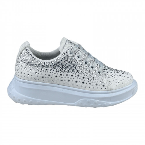 Кроссовки Женские в стразах ROVIGO 3029 beyaz
