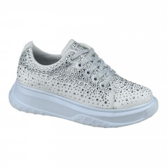 Кроссовки Женские в стразах ROVIGO 3029 beyaz