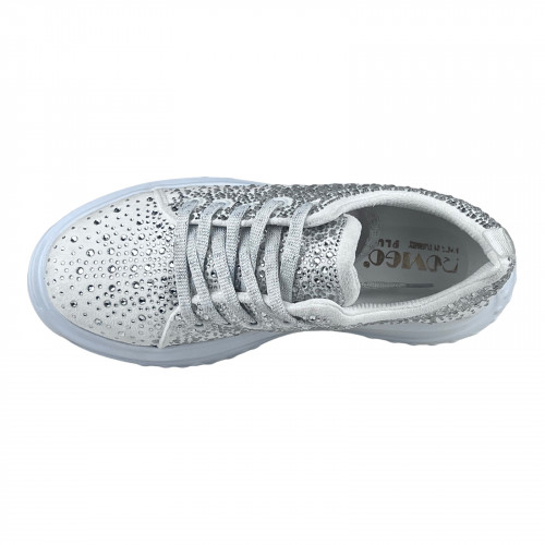 Кроссовки Женские в стразах ROVIGO 3029 beyaz