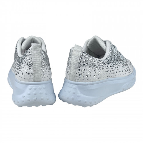 Кроссовки Женские в стразах ROVIGO 3029 beyaz