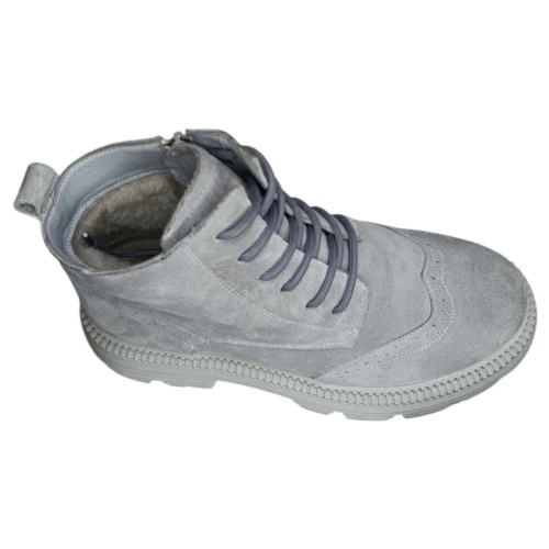 Ботинки женские замшевые DITAS BM 12 46 серый мех