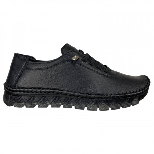 Мокасины женские кожаные ATO 527 01 черные 