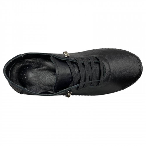 Мокасины женские кожаные ATO 527 01 черные 