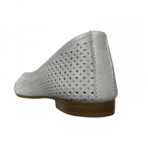 Балетки женские кожаные PRELLESTA 411 белые перламутровые.