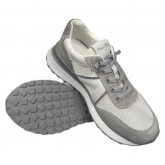 Кроссовки женские кожаные ALLSY 198531 серые