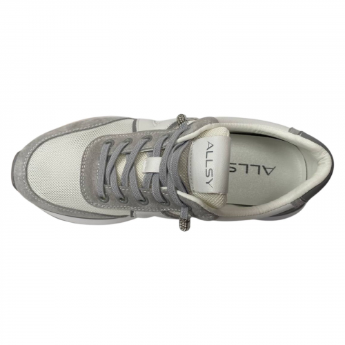 Кроссовки женские кожаные ALLSY 198531 серые
