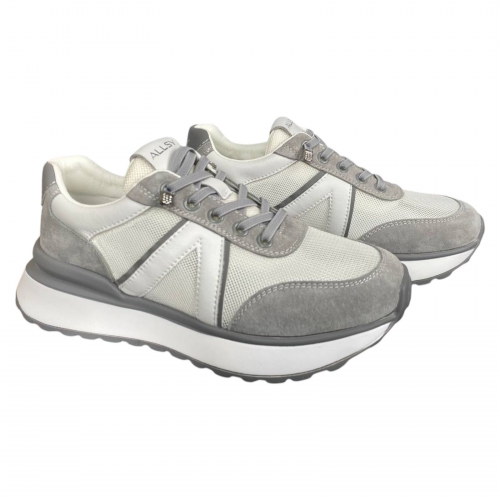 Кроссовки женские кожаные ALLSY 198531 серые