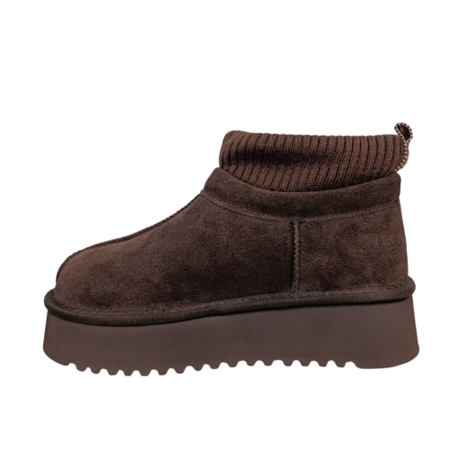 Угги жіночі замшеві UGG 390-2 brown хутро