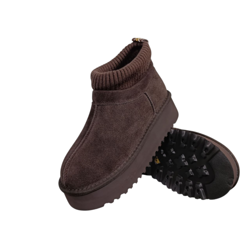 Угги жіночі замшеві UGG 390-2 brown хутро