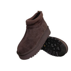 Угги жіночі замшеві UGG 390-2 brown хутро