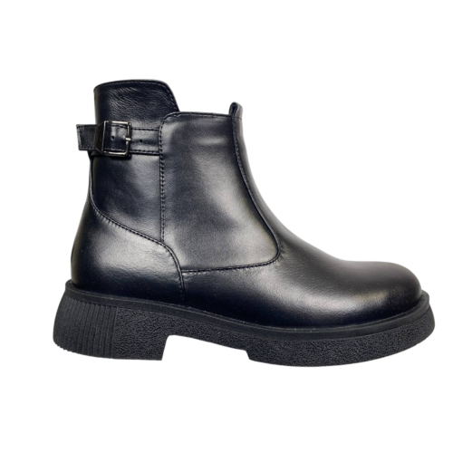 Черевики жіночі шкіряні BLESSO 26 03 01 чорні байка