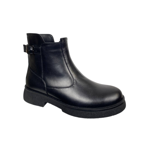 Черевики жіночі шкіряні BLESSO 26 03 01 чорні байка