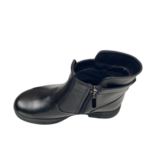 Черевики жіночі шкіряні BLESSO 26 03 01 чорні байка