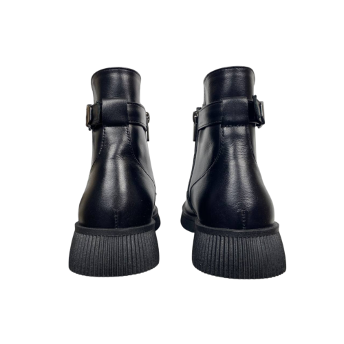 Черевики жіночі шкіряні BLESSO 26 03 01 чорні байка