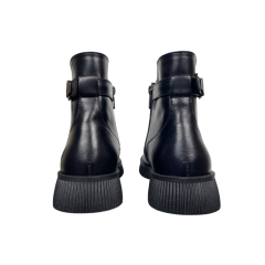 Черевики жіночі шкіряні BLESSO 26 03 01 чорні байка