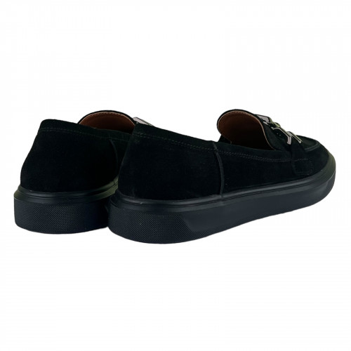 Лоферы Женские замшевые TIFANI K003 черный