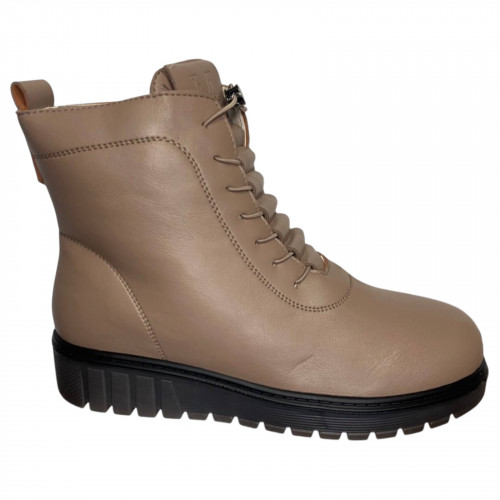 Ботинки женские кожаные BODRUM 9103 бежевый мех