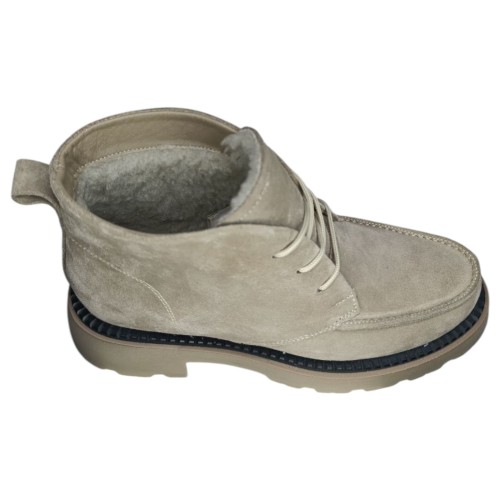 Ботинки женские замшевые DITAS MP3 LP мех капучино