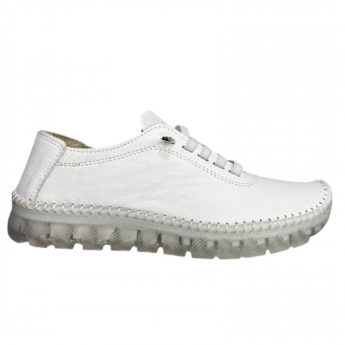 Мокасины женские кожаные ATO 527 05 белые