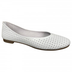 Балетки женские кожаные PRELLESTA 411 05 белые