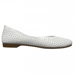 Балетки женские кожаные PRELLESTA 411 05 белые