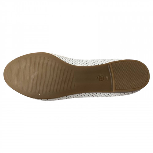 Балетки женские кожаные PRELLESTA 411 05 белые