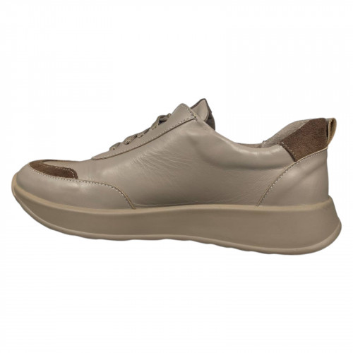 Кроссовки женские кожаные VENTAJA 56/1 бежевые капучино. 