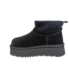 Угги жіночі замшеві UGG 390-1 black хутро