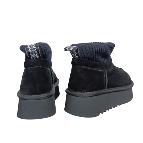 Угги жіночі замшеві UGG 390-1 black хутро