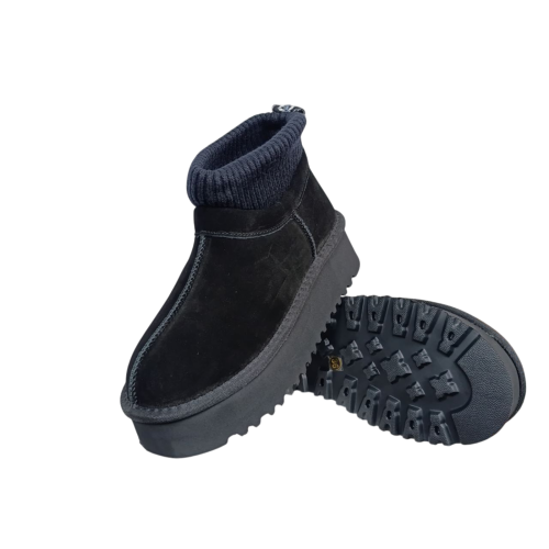 Угги жіночі замшеві UGG 390-1 black хутро