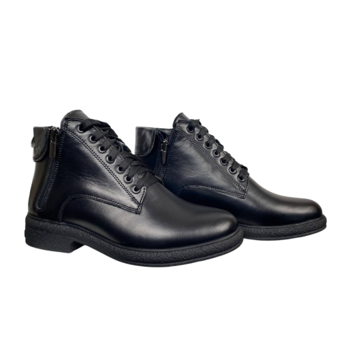 Черевики жіночі шкіряні BLESSO Б8 01 чорні байка