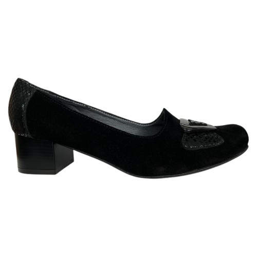 Туфли Женские кожаные SE NAT 4067 черный велюр