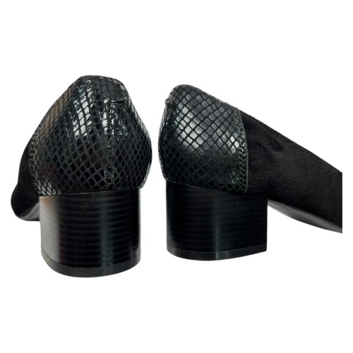 Туфли Женские кожаные SE NAT 4067 черный велюр