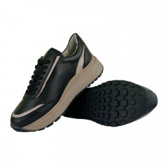 Кроссовки Женские кожаные VLADEKS 1260 01 черный капучино